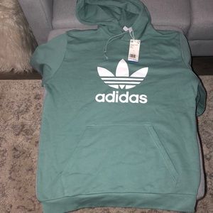 Men’s large teal colored Adidas hoodie